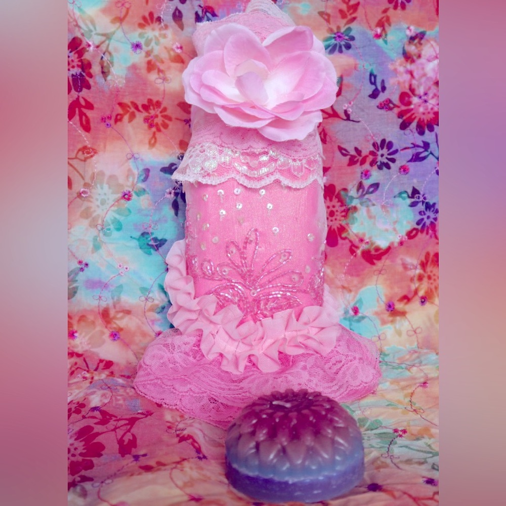 Hand Crafted Cherry Blossom &Rose Scented Pillow&Gypsy BottleSet - Picture 5 of 14